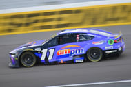Denny Hamlin driving the #11 Joe Gibbs Racing Toyota at Las Vegas Motor Speedway - Source: Imagn